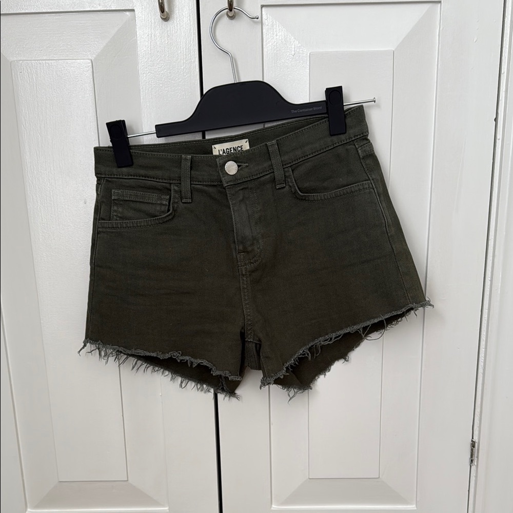 Olive Green L’AGENCE Women's Shorts